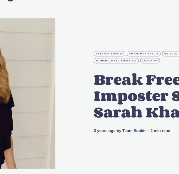 Sarah Khambatta on overcoming imposter syndrome for women leaders – feature on Collabs.io